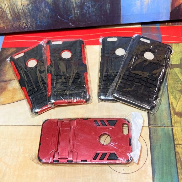 NEW IPHONE 6 PLUS * CASE LOT (5-PACK) INCLUDED HYBRID GRIP CASES & IRON MAN 5PCS - Picture 2 of 3